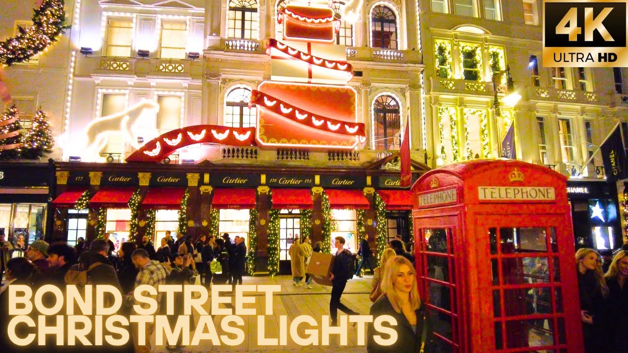 LONDON CHRISTMAS TOUR 2025  ✨ | 🎄 Shoppers Paradise With Bond Street Christmas Lights On!!  🎄 [4K]