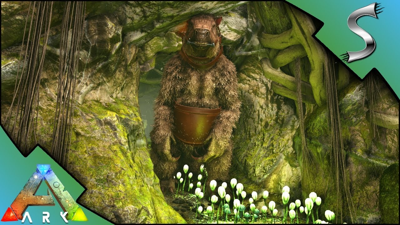 MEGATHERIUM CAVING FAIL! SWAMP CAVE RUN! - Ark: Survival Evolved [S3E124]