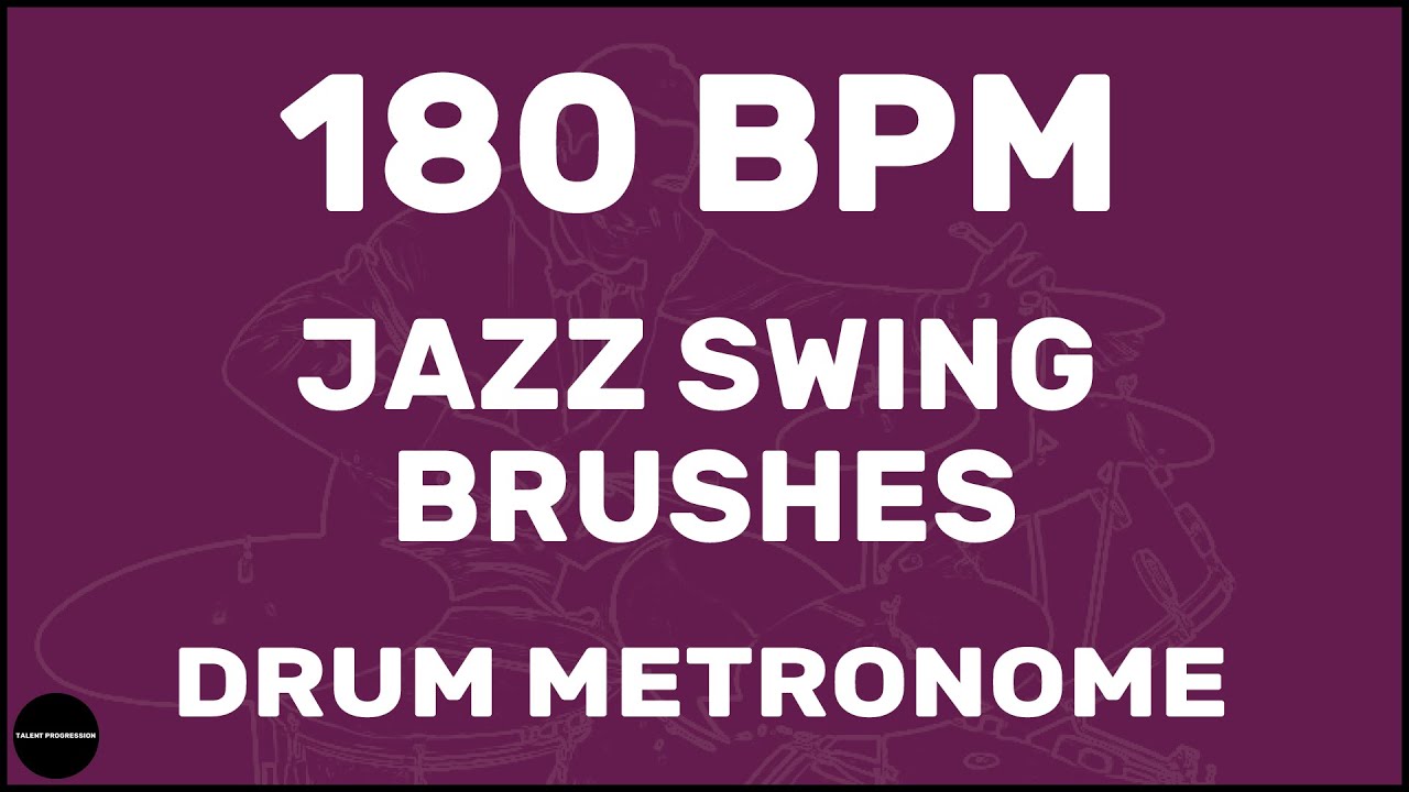 Jazz Swing Brushes | Drum Metronome Loop | 180 BPM