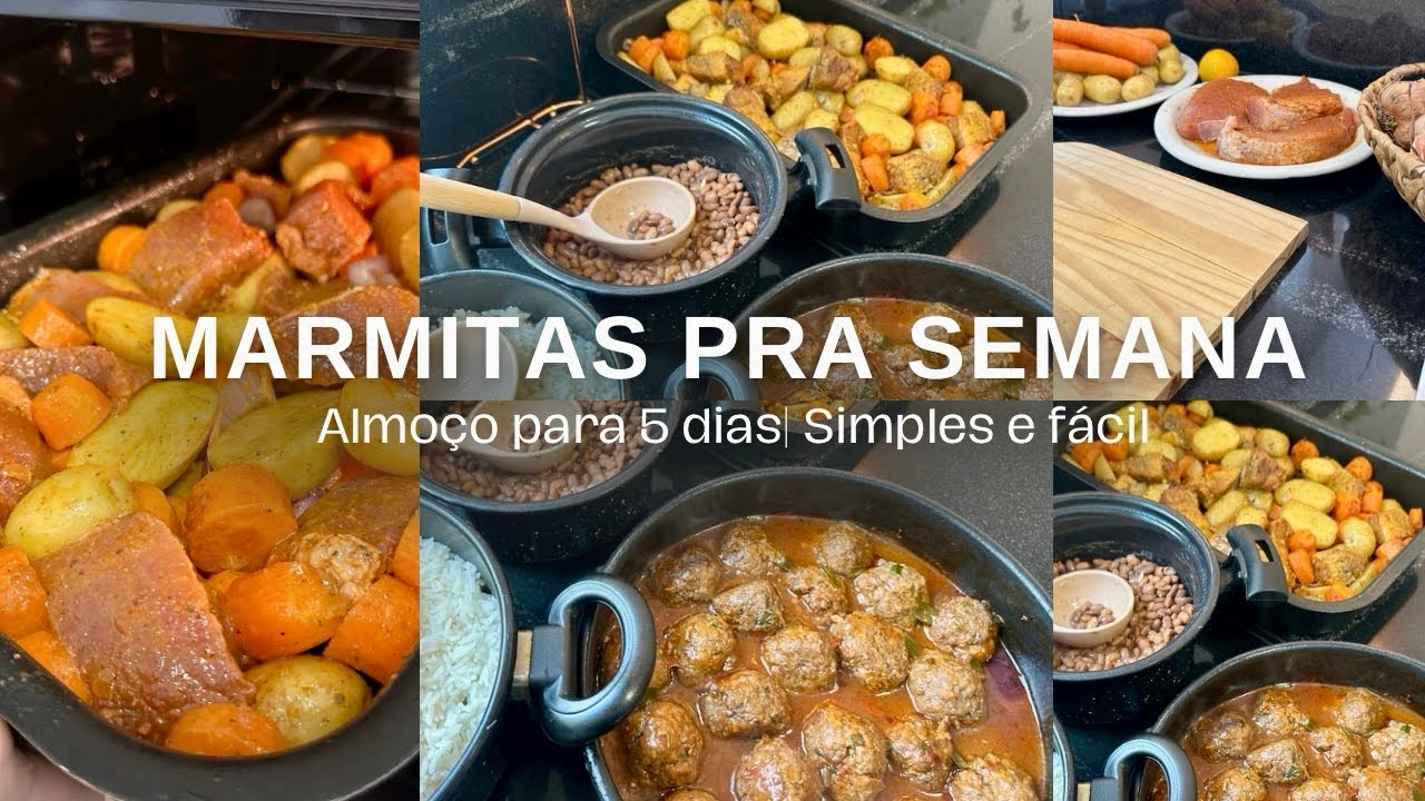MARMITAS DA SEMANA| Planejamento para a semana, comida simples, fácil e gostosa sem congelar.
