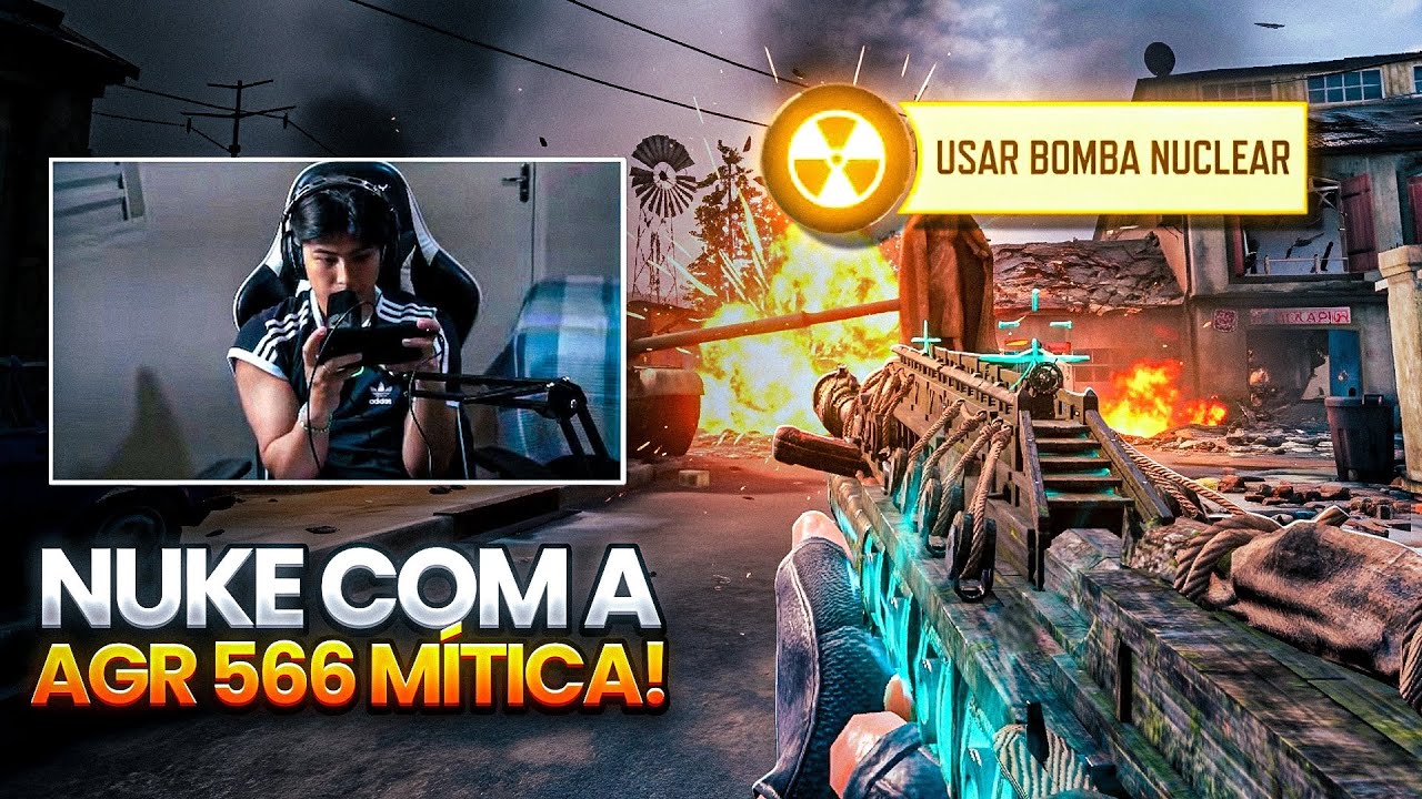 PEGUEI NUKE COM A AGR 556 MÍTICA GRÁTIS DO COD MOBILE! 