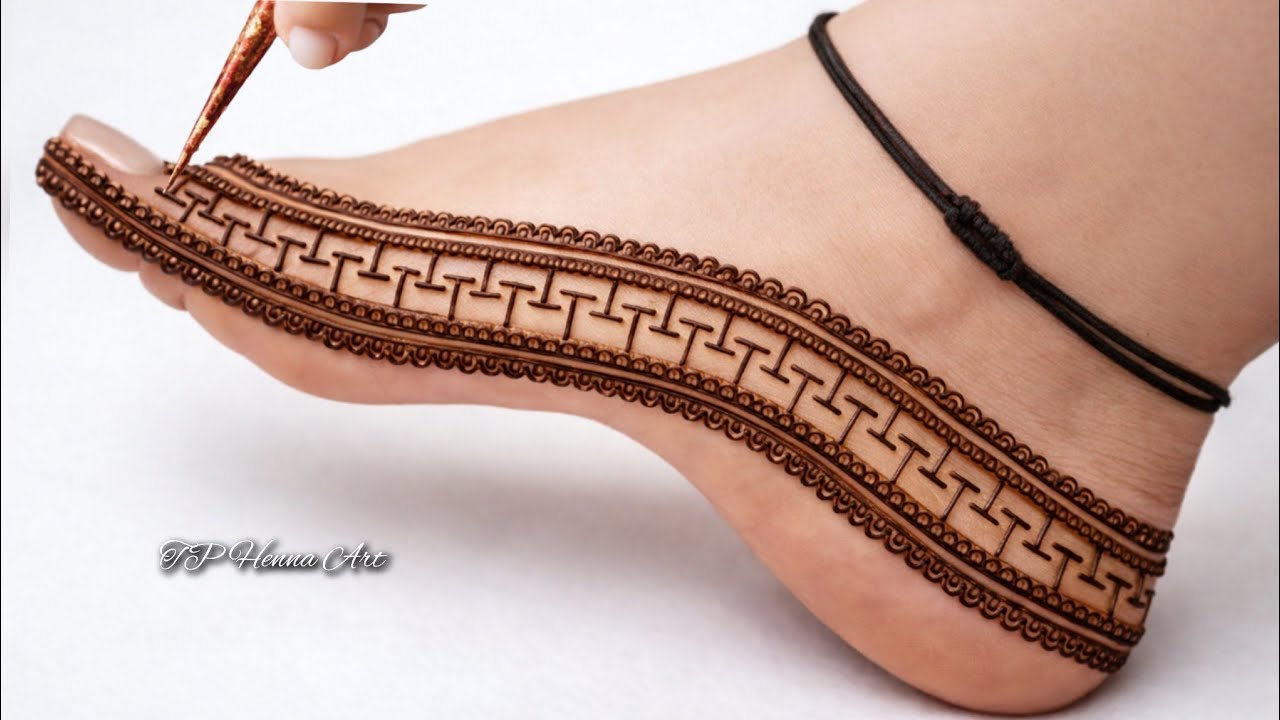 Very Easy Simple Border Mehndi Design for beginners #tphennaart 