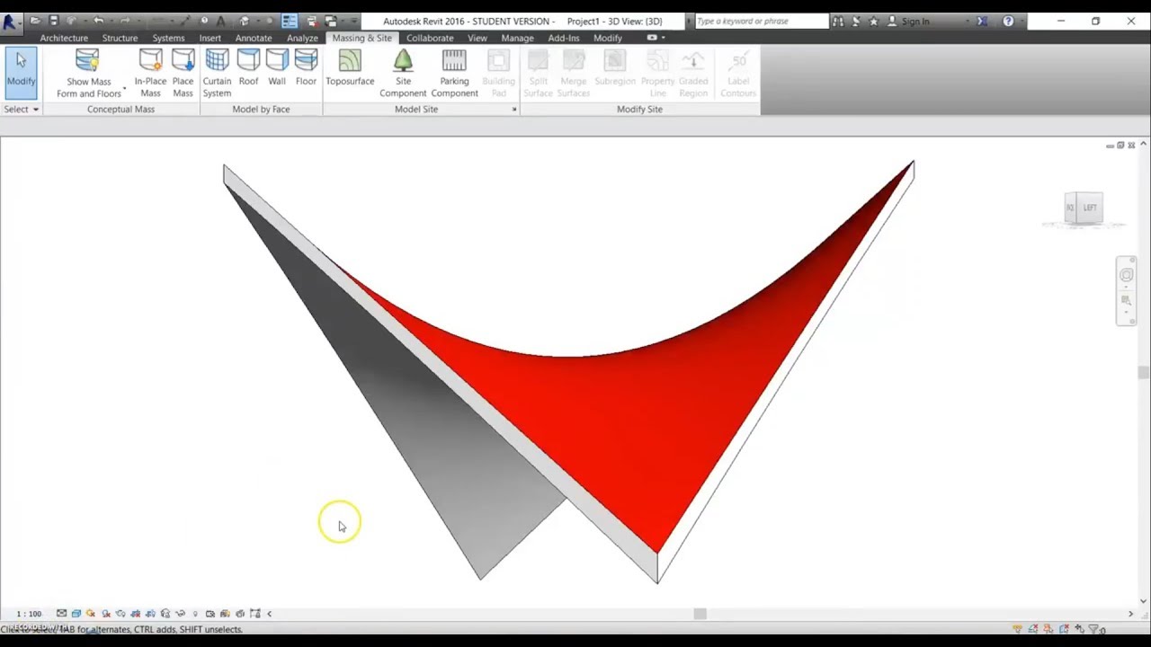Aula de Revit - Parabol&oacute;ide Hiperb&oacute;lico