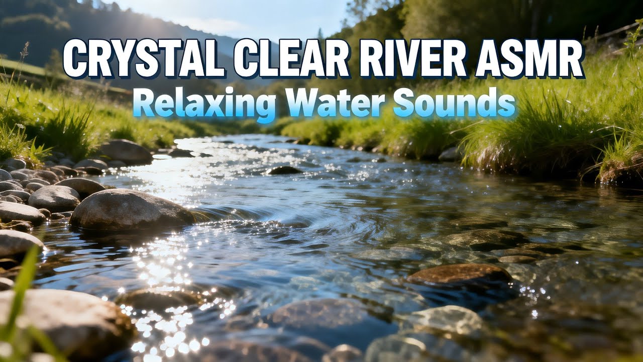 Crystal Clear River Sounds 🌿 Relaxing Water Flow ASMR for Sleep & Stress Relief