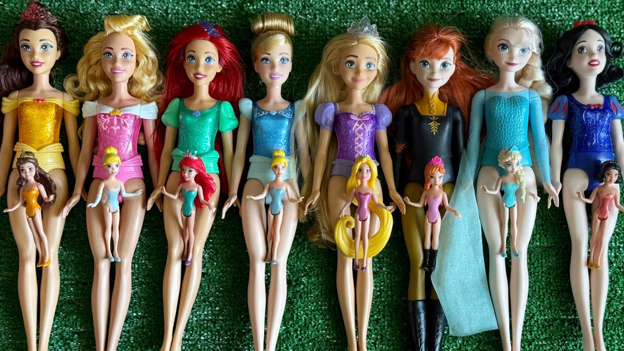 Mattel Disney Princesses Dress up Ariel, Rapunzel, Belle, Tiana, Sindirella, Mulan DIY 