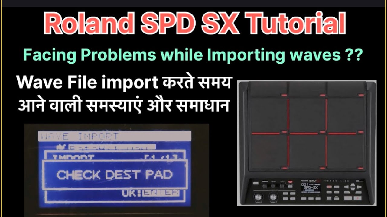 Roland SPD SX Tutorial | How to Clean Pad for Wave Import | Spd sx sampling Pad | #octapad #tutorial