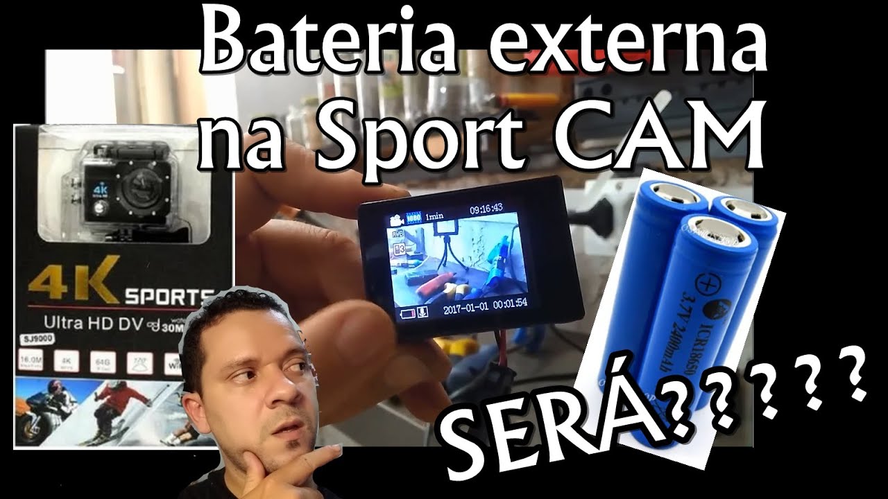 COLOCANDO BATERIA EXTERNA EM SPORT CAM TABAJARA