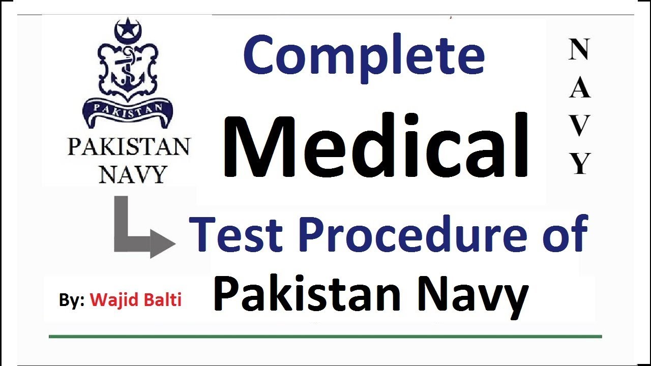 Join Pak Navy 2020 A | Pak Navy Medical Test For Civilian, Sailor