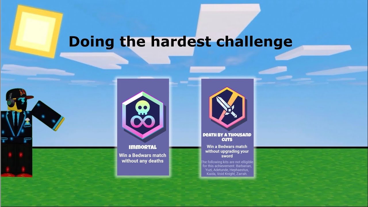 I tried completing these Achievements in Roblox Bedwars! (Roblox Bedwars)