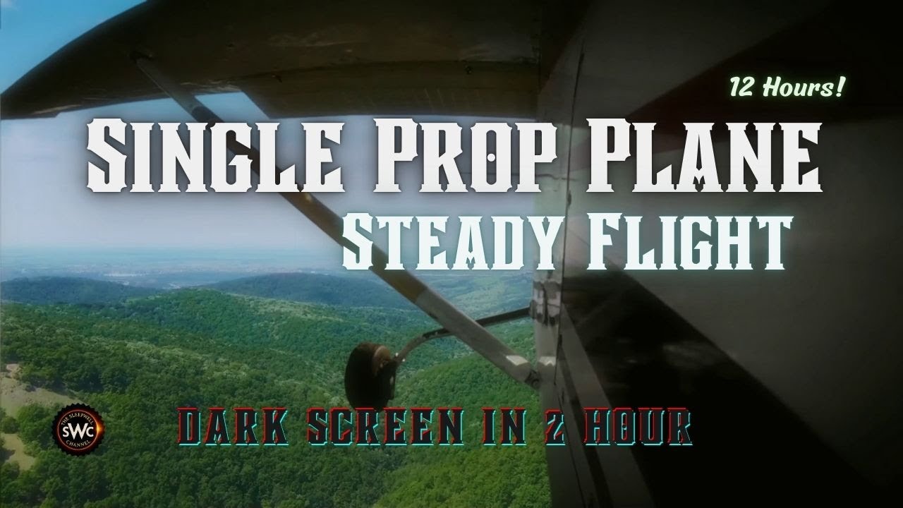 Single-Prop Plane Steady Flight ✈️ Calm Aircraft Engine Sound for Deep Sleep & Relaxation
