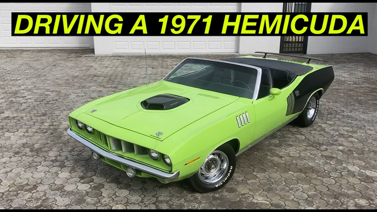 Отчет о тест-драйве кабриолета Plymouth Hemicuda 1971 года!