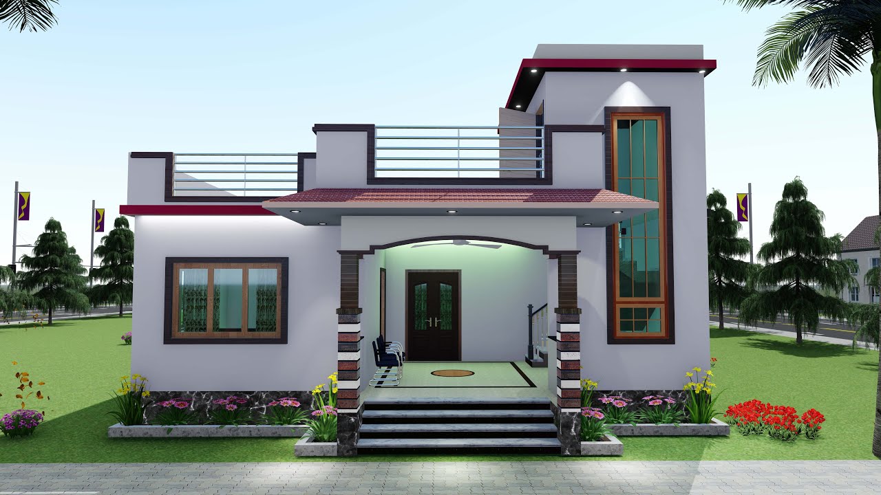 3 bedrooms simple village house plans | beautiful home plan8676877533IFor one Brother  @My home plan