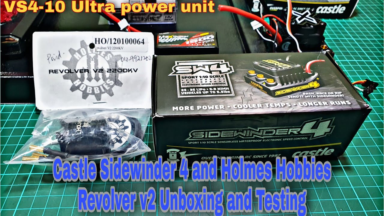 Castle Sidewinder 4 and Holmes Hobbies Revolver v2 Unboxing and Testing