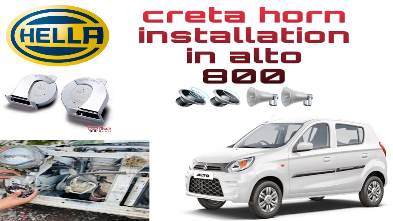 ❣️finally 🔉creta horn installation in Alto800  alto me creta wale horn 🔊🔉