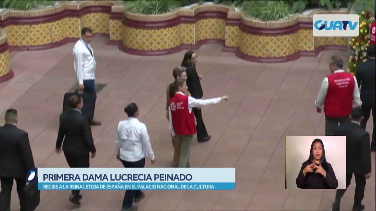 Primera dama, Dra. Lucrecia Peinado, recibe a la Reina Letizia de España en su viaje de cooperación.