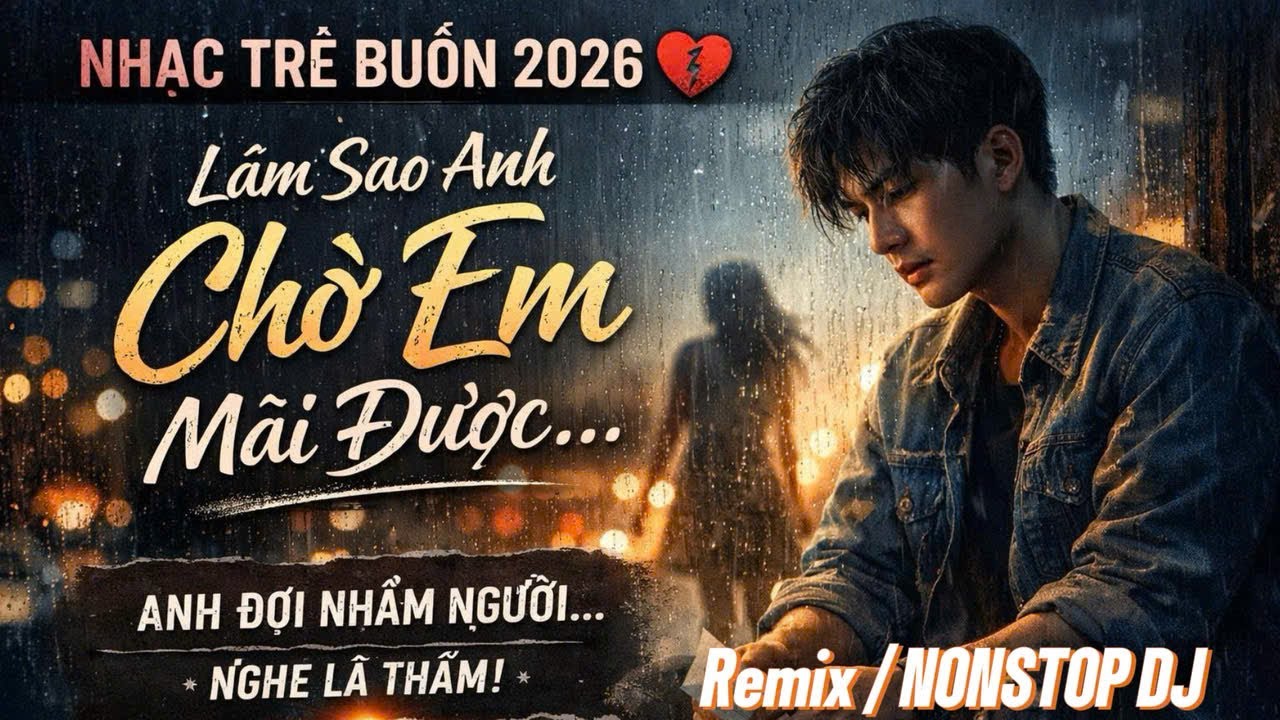 NONSTOP DJ Nhạc Trẻ Buồn 2026 | Làm Sao Anh Chờ Em Mãi Được… | Remix Full Album
