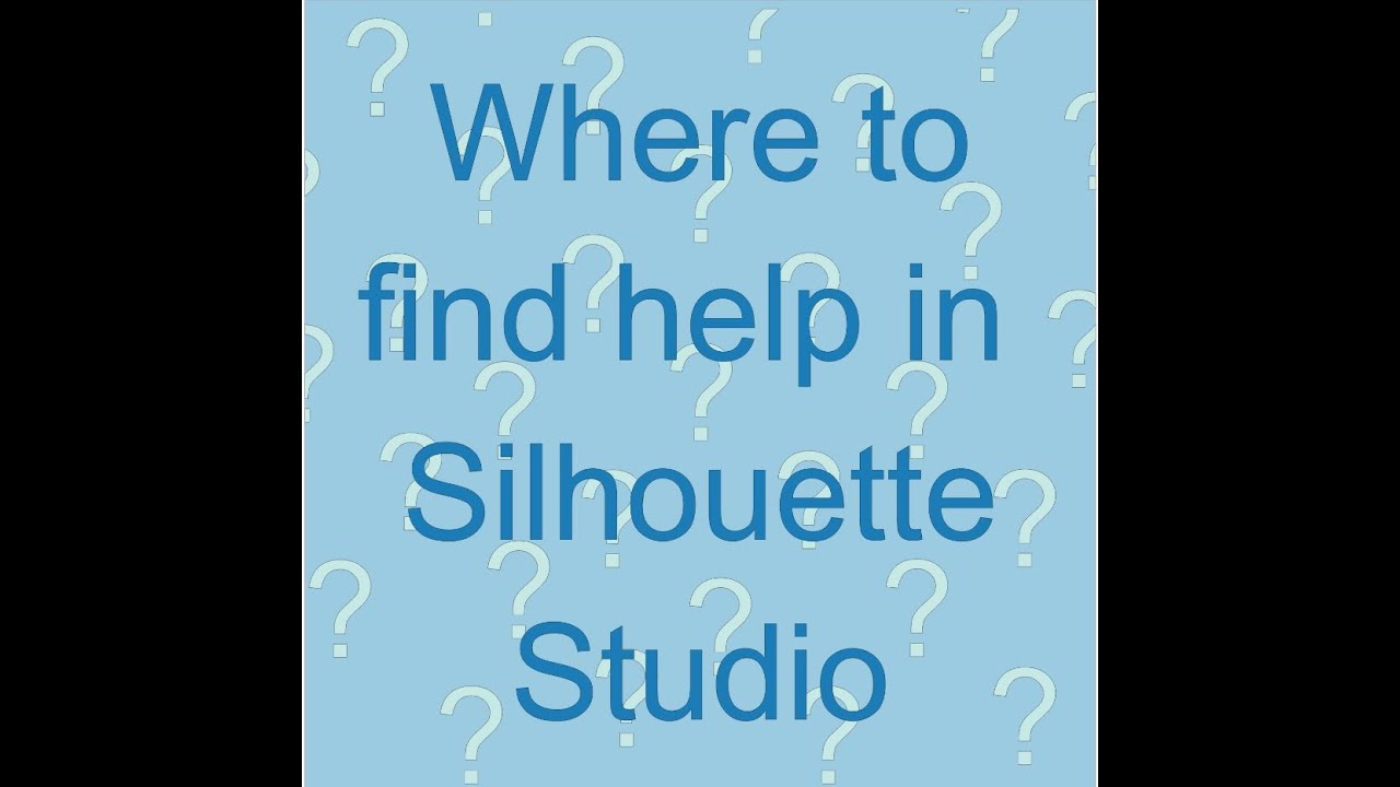 Where to find help and tutorials in the Silhouette Studio software.