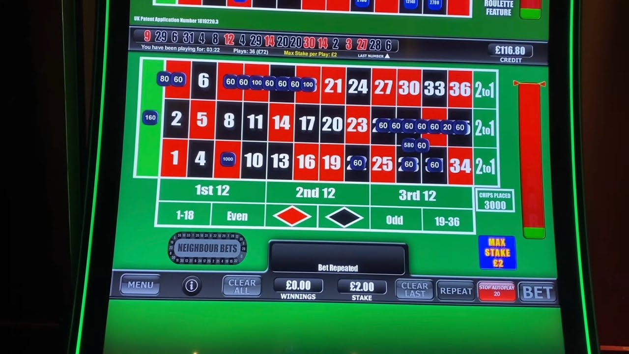 £2 FOBT  Arcade Roulette Session