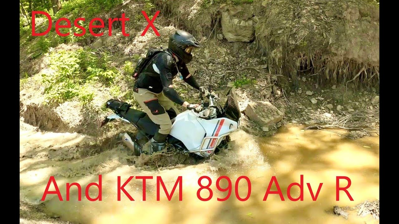 2023 KTM 890 Adventure R and Ducati Desert X exploring Arkansas backwoods