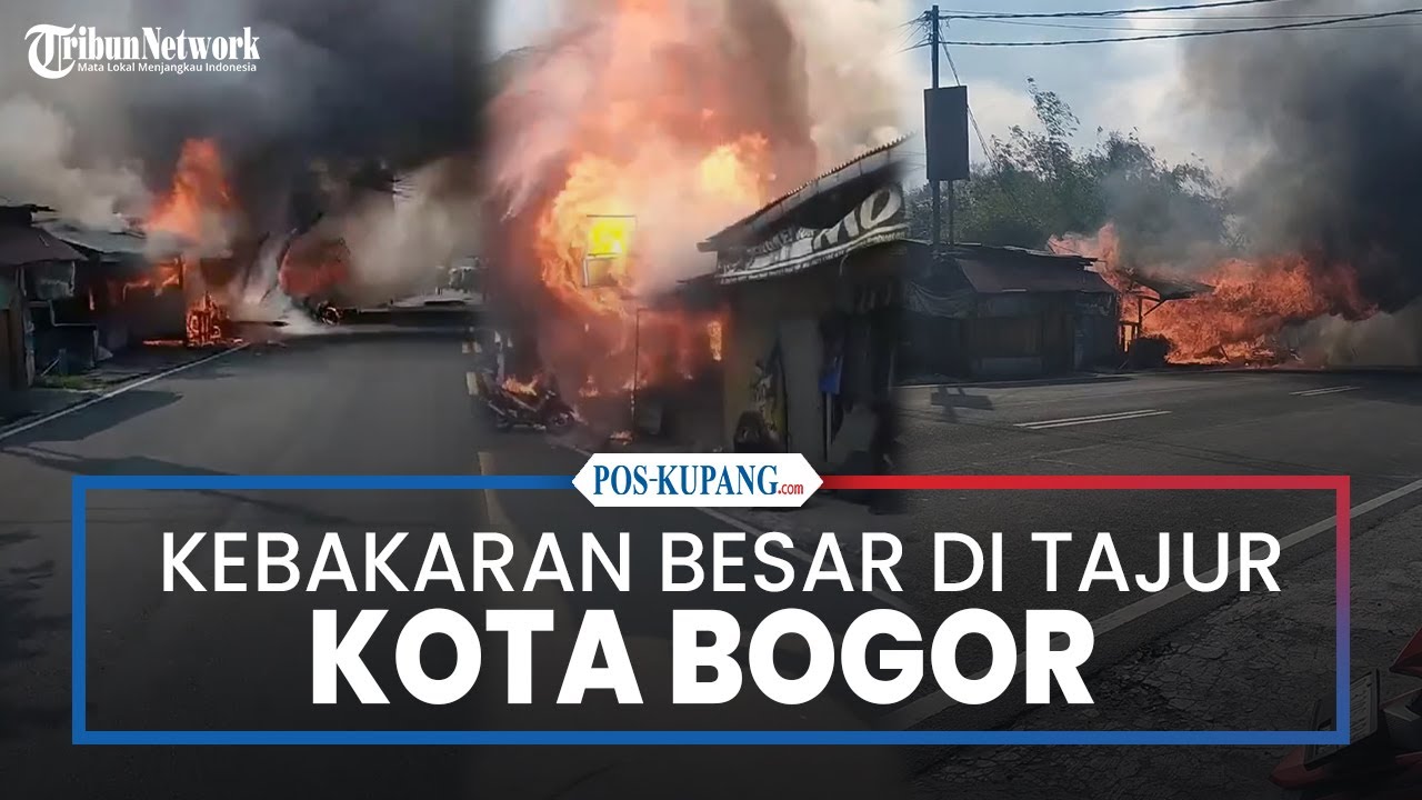 Kebakaran Besar di Tajur Bogor, Lapak Pedagang dan Rumah Warga Hangus