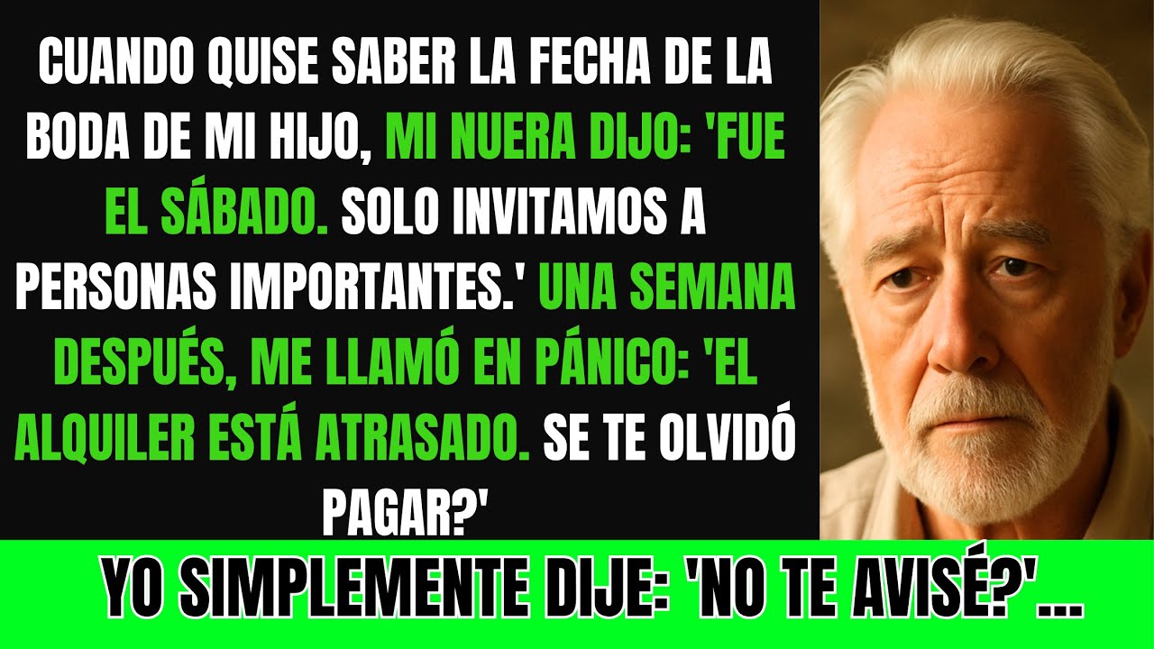 Pregunté Por La Boda De Mi Hijo Y Mi Nuera Respondió: “Ya Fue El Sábado Pasado..