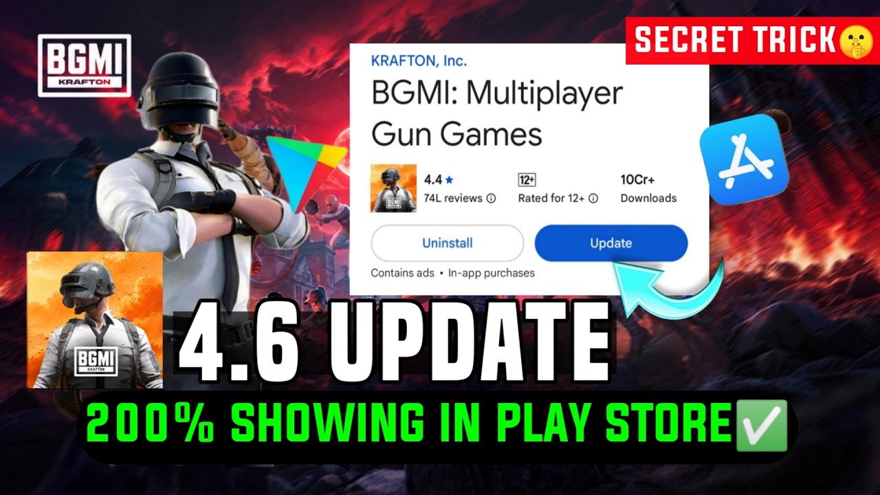 BGMI 4.6 UPDATE KAISE KARE 🔥 BGMI UPDATE NOT SHOWING IN PLAY STORE 🔥 BGMI UPDATE NOT COMING PROBLEM