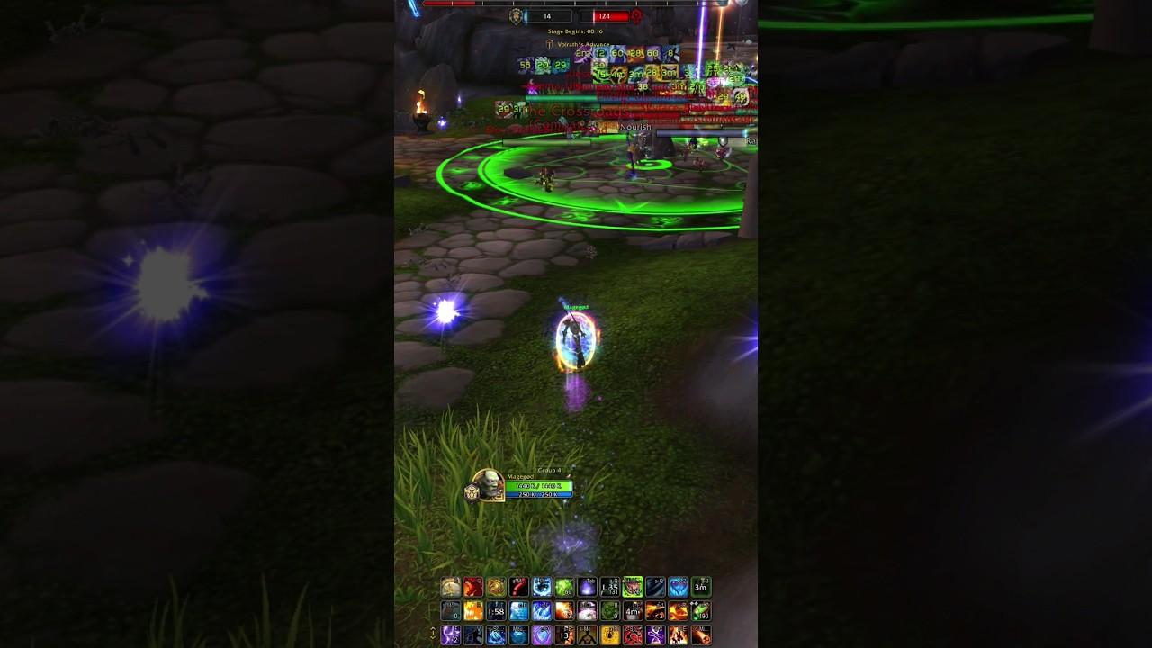 🔥 💀 fire mage destroys 14 players in 1 second and win the battle ground #worldofwarcraft #gaming