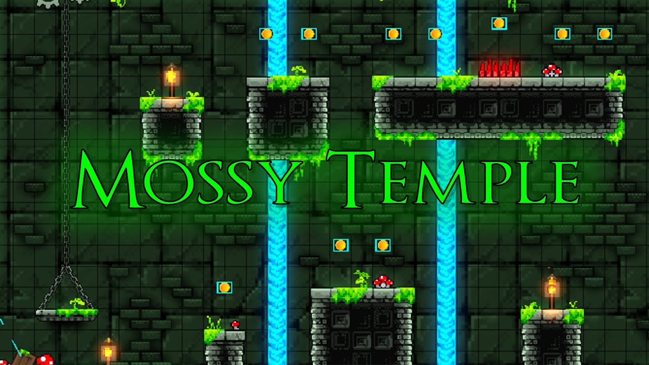 “Mossy Temple” by red7777 (Me) [Geometry Dash 2.2]
