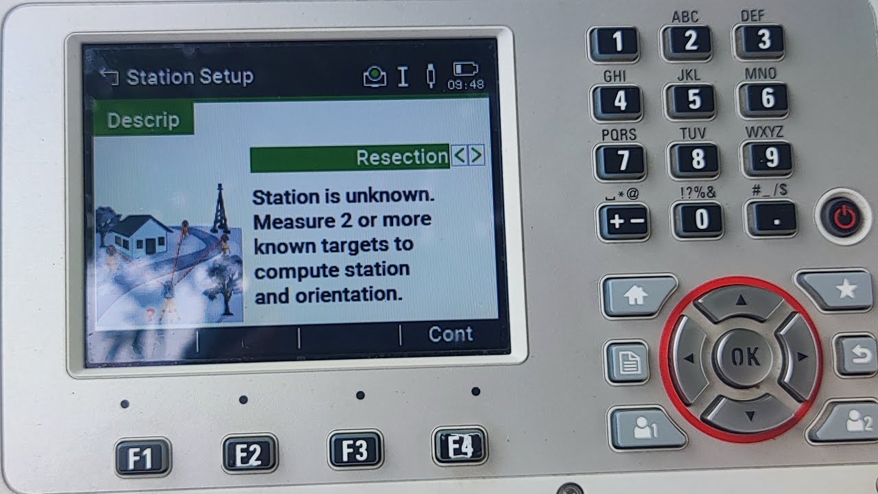 total station resection method | Leica total station resection | Leica TS 07
