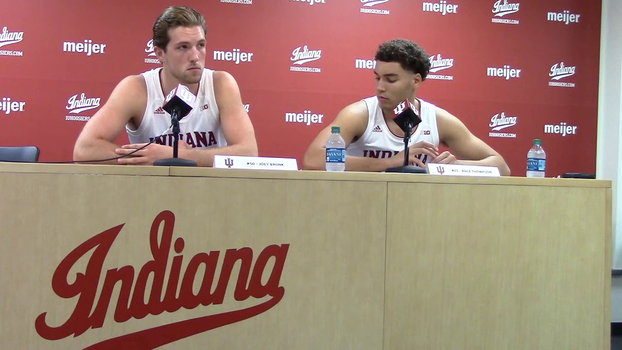 Joey Brunk and Race Thompson 2019-2020 media day press conference