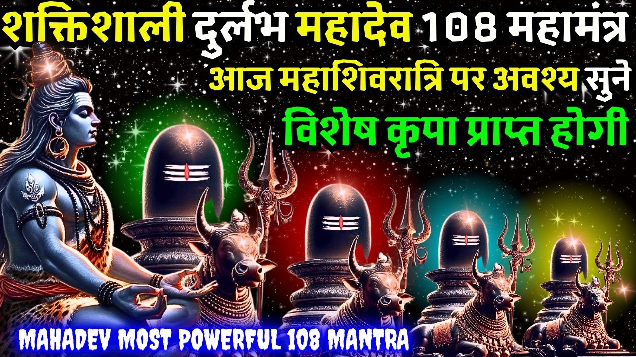 2 मिनट सुनते ही रोग खत्म, क़र्ज़ ख़त्म, धन वर्षा शुरू 100 प्रतिशत काम करने वाला 🔱 Mahadev 108 MAHAMANTR