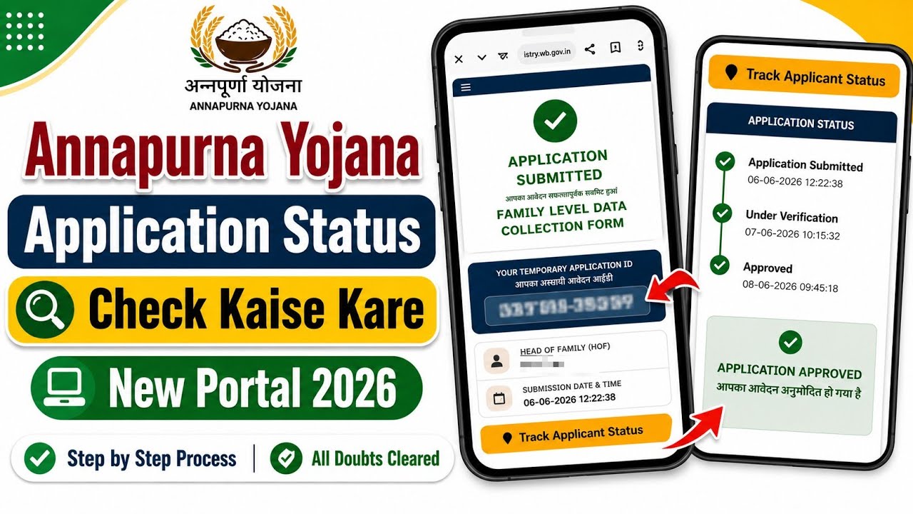 How to Check Annapurna Yojna Application Status New Portal | Annpurna bhandar kaise check karen 2026