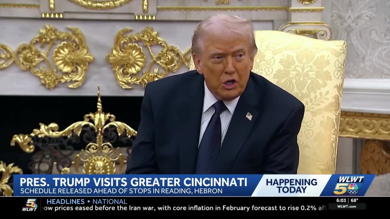 President Trump visiting Greater Cincinnati Wednesday