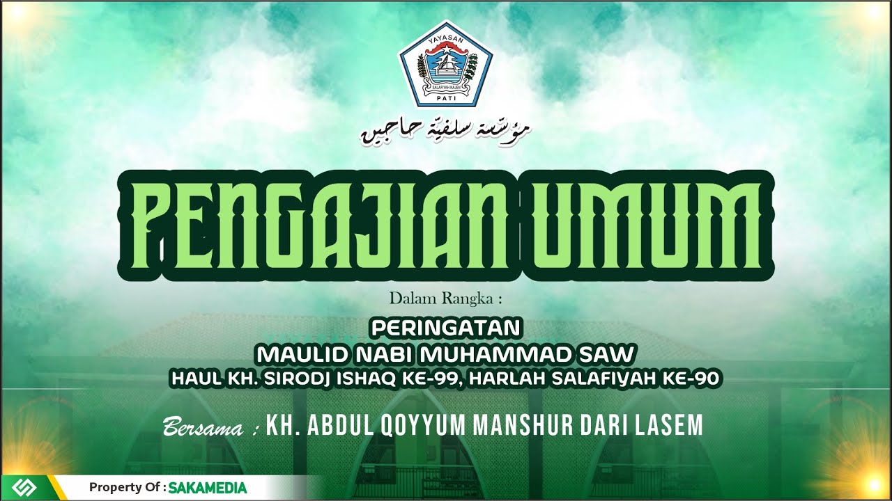 LIVE🔴 PENGAJIAN UMUM DALAM RANGKA HAUL MBAH KH SIRODJ ISHAQ KE 99