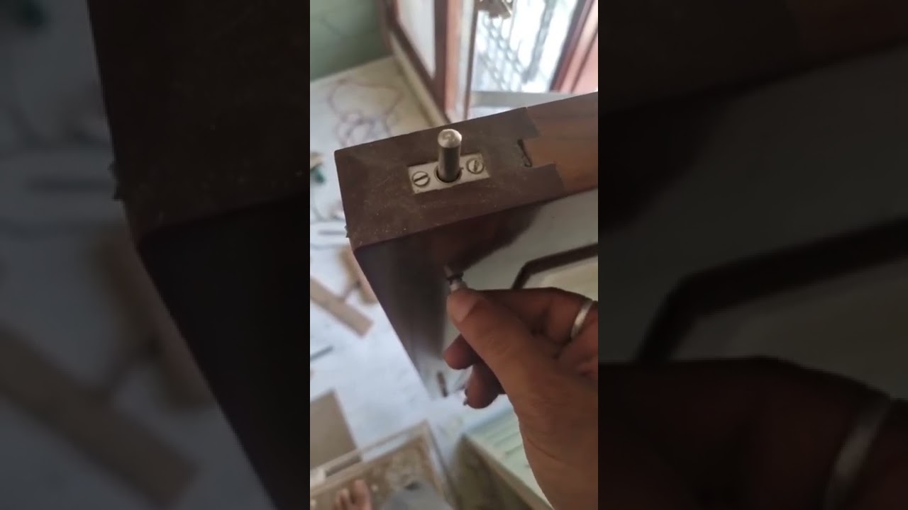 door hidden tower bolt दरवाजे में  tower bolt लगाने का तरीका ||woodworking ||#tricks #diy #shorts