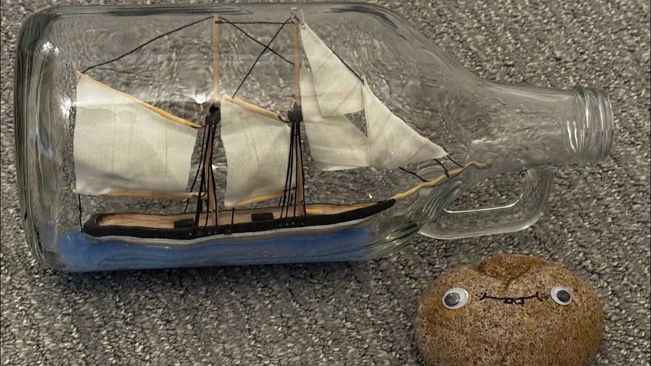 Making a clipper ship in a bottle ship in bottle #3