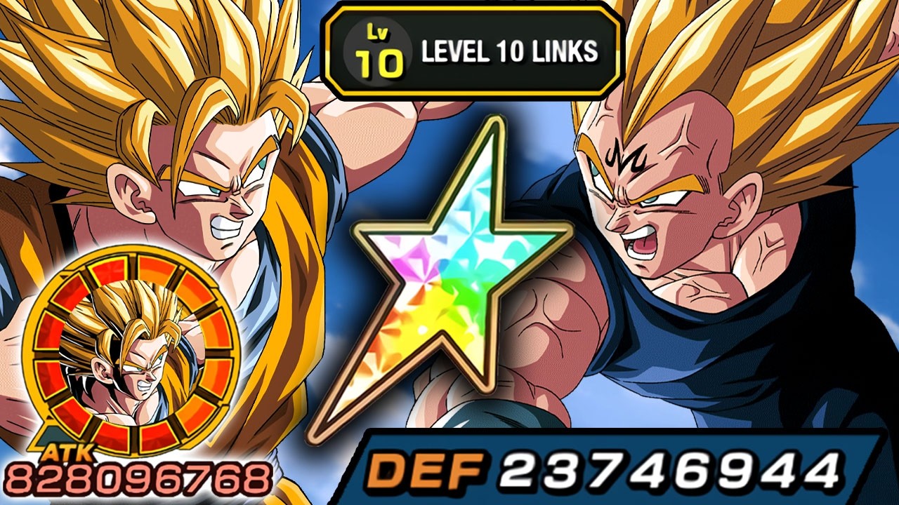 100% NEW LR MAJIN VEGETA + SSJ2 GOKU LEVEL 10 LINKS SHOWCASE!!!!!!!!!!! Dragon Ball Z Dokkan Battle