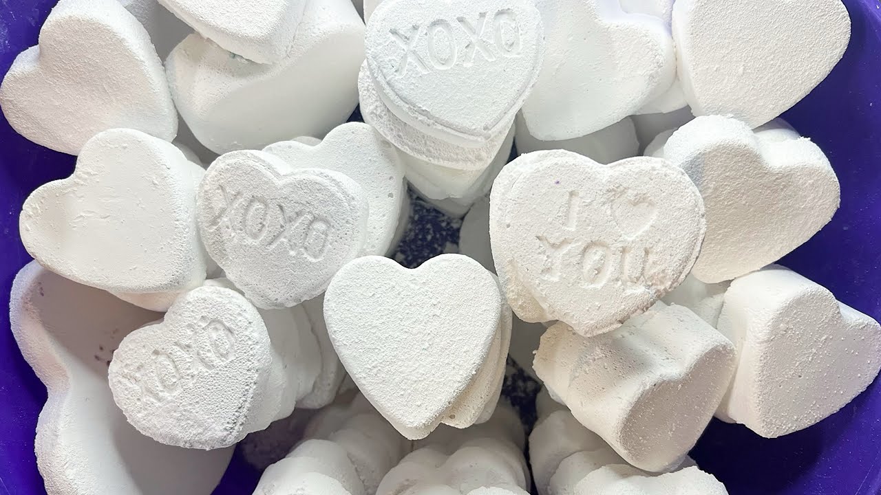 100 Plain Jane Gym Chalk Hearts ASMR Collab with @ChalkFiesta