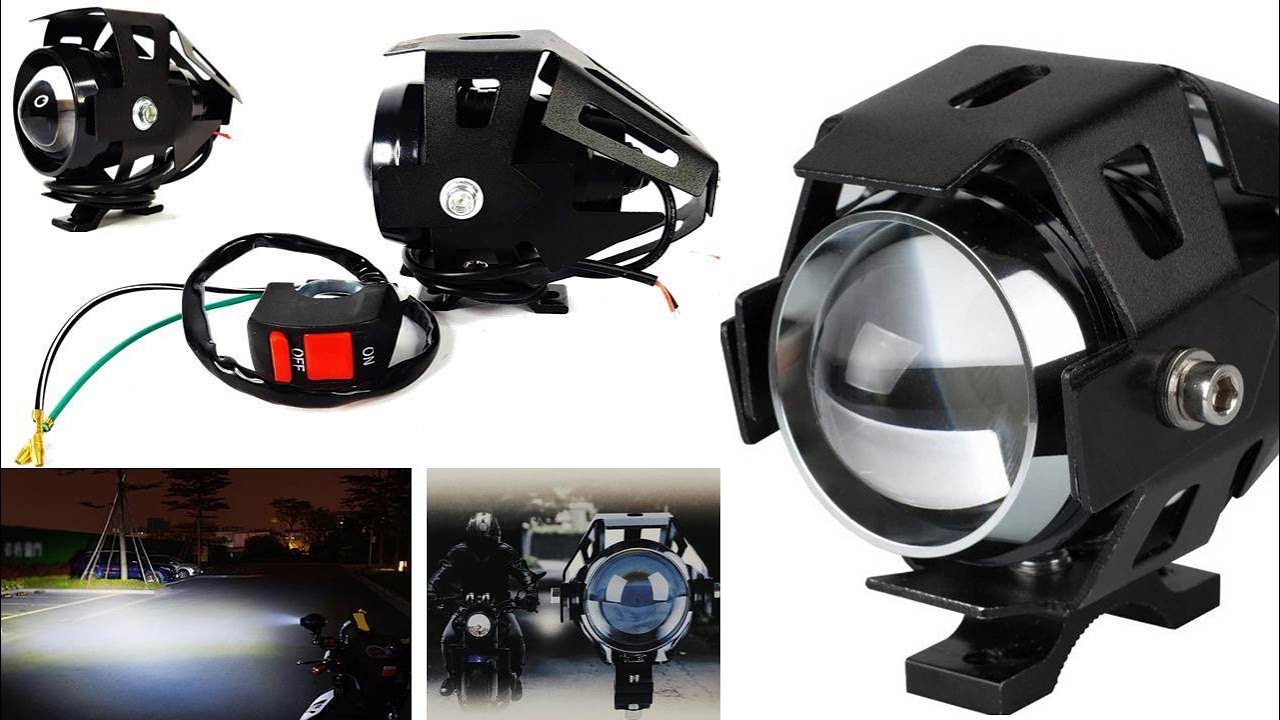 Farol Milha Luz Led U5 Auxilio Farolete Para Moto Motociclista 3 Função  12v / 24v 30W par LED LK-U5