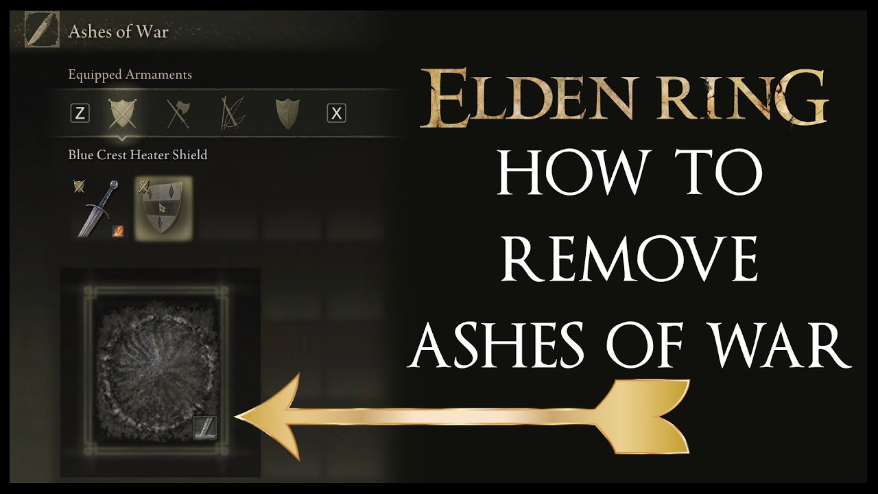 How To Remove ASHES OF WAR From Shields | ELDEN RING
