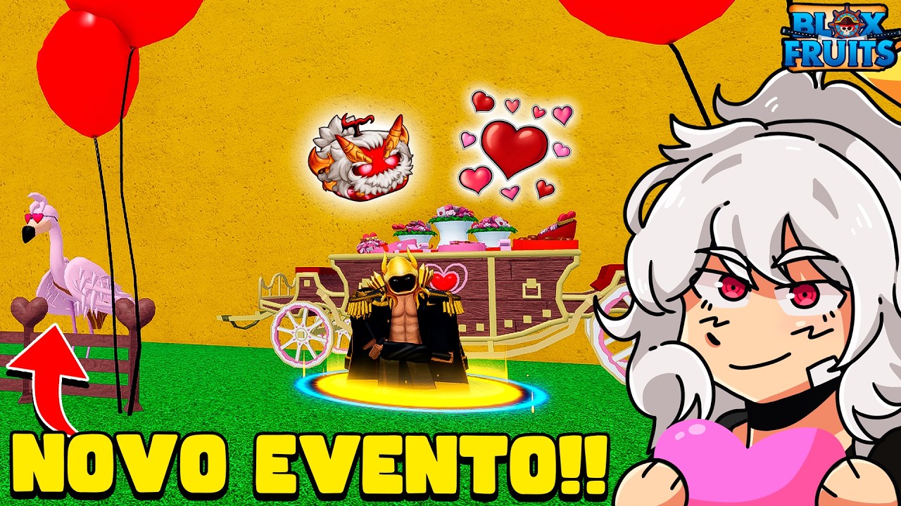 VI TUDO QUE CHEGOU NA UPDATE DE DIA DOS NAMORADOS NO BLOX FRUITS!!😍❄️