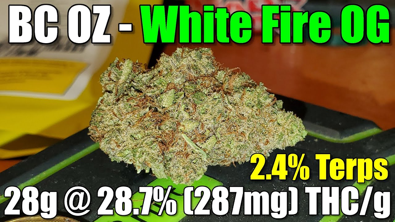 BC OZ - White Fire  - Unboxing Review - 28g @ 28.7% (287mg) THC/g (+Extreme Closeups)