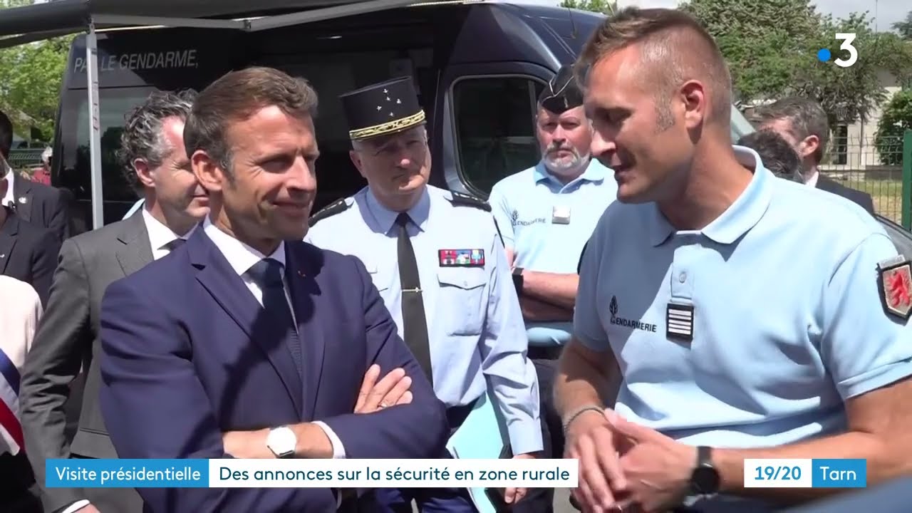 Campagne et sécurité : Emmanuel Macron en visite dans le Tarn