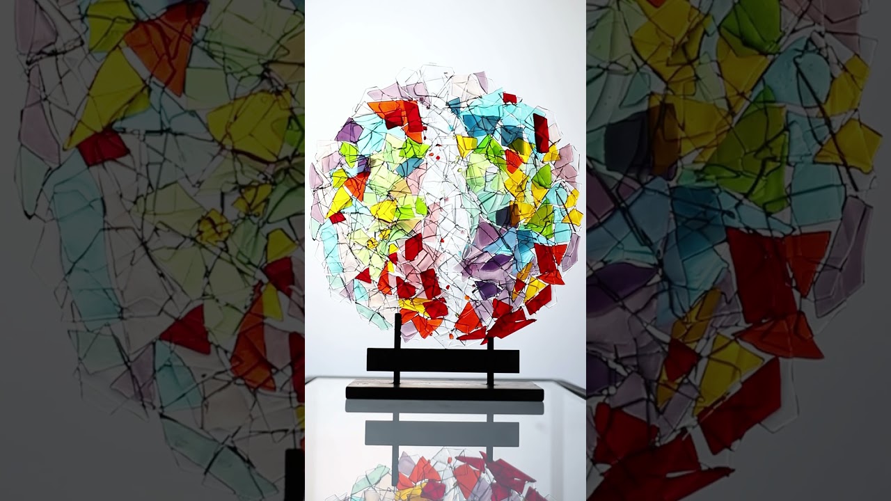 Part 1 of making a bowl from scrap glass #brokentobeautiful #glassbowl #scrapglass #handmade