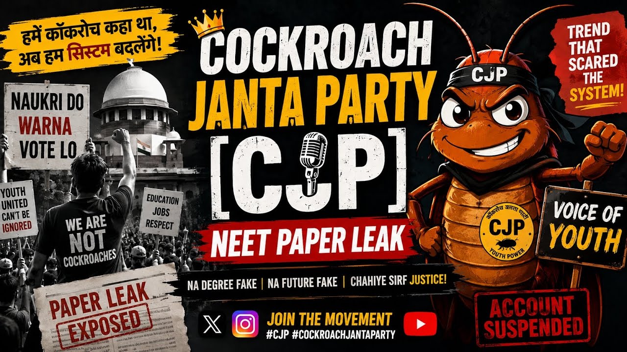 CJP Anthem Rap 2026 | NEET Paper Leak Song | Cockroach Janta Party Rap | Youth Revolution Song