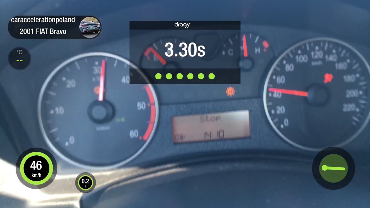 Fiat Stilo 1.9 JTD Acceleration - 0-100km/h