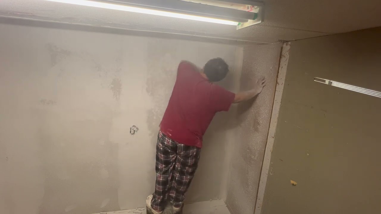 Asmr wall scratching and sanding noises