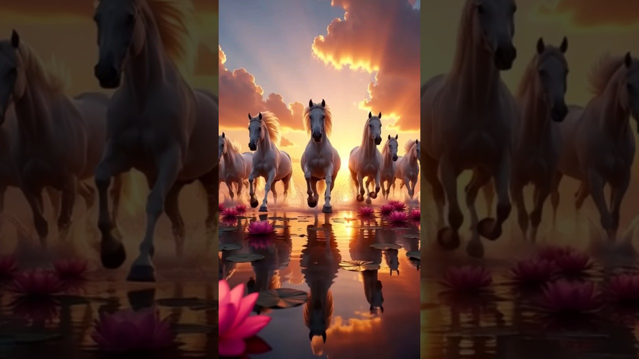 7 Running Horses Power 🐎✨ Attract Money, Success & Positive Energy | Vastu Art 