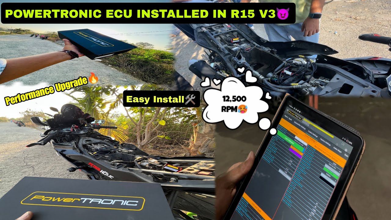Powertronic ECU INSTALLED IN R15 V3 | FASTEST R15 | EASY INSTALL | PERFORMANCE UPGRADE | ( Part - 2)