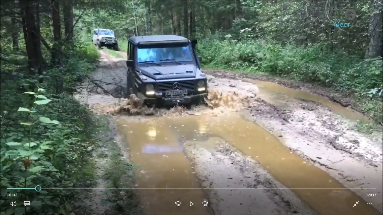 Mercedes G class on Tractor tyres OFF ROAD Wild